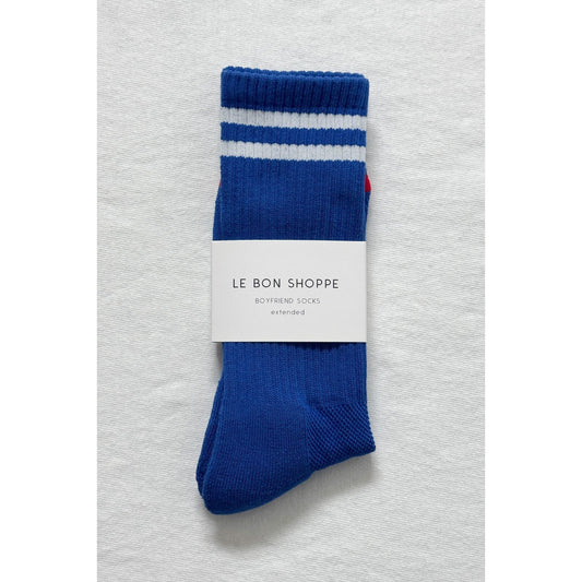 EXTENDED BOYFRIEND SOCKS -COBALT