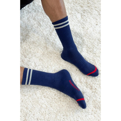 EXTENDED BOYFRIEND SOCKS - NAVY