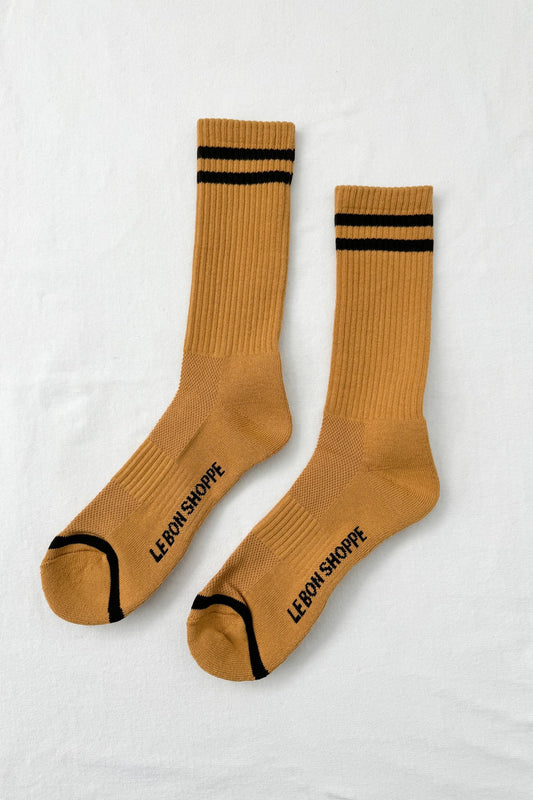 EXTENDED BOYFRIEND SOCKS - BISCOTTI
