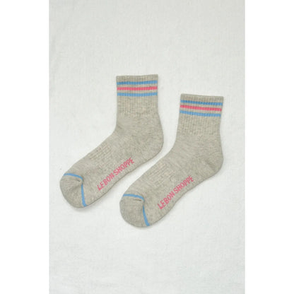 GIRLFRIEND SOCKS - BRIGHT GREY