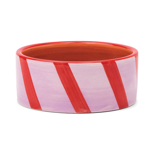 The Izzy Wine Coaster - Lilac & Rust Stripe