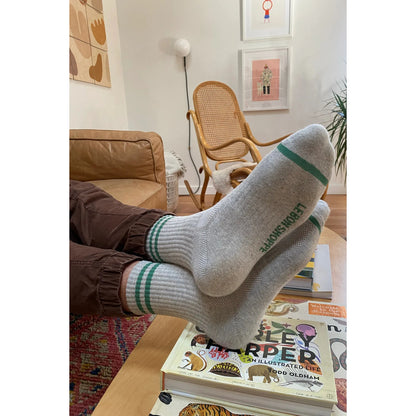 EXTENDED BOYFRIEND SOCKS - LIGHT GREY