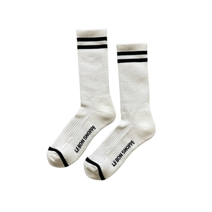 Le Bon Shoppe | Extended Boyfriend Socks - Classic White