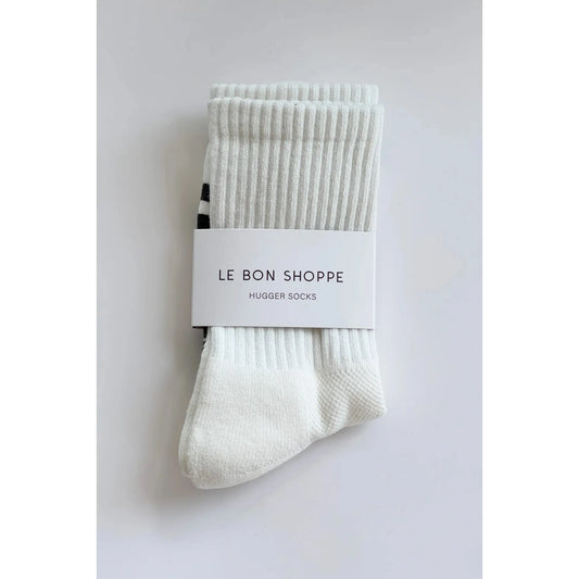 HUGGER SOCKS - WHITE/BLACK