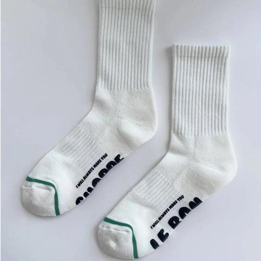 Le Bon Shoppe | Hugger Socks - White/Black