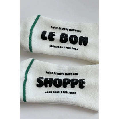 HUGGER SOCKS - WHITE/BLACK