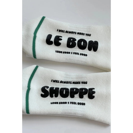 HUGGER SOCKS - WHITE/BLACK
