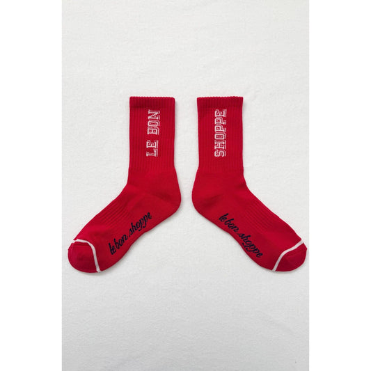 PREPPY SOCKS - RED/CREAM