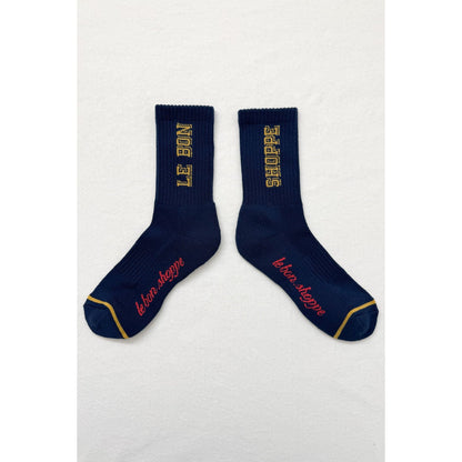 PREPPY SOCKS - NAVY / GOLD