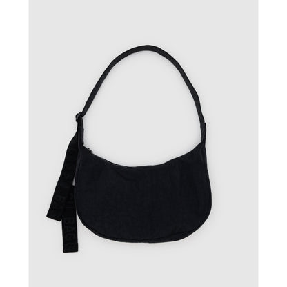 MEDIUM NYLON CRESCENT BAG - BLACK