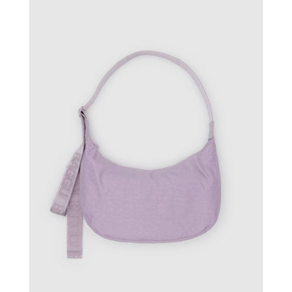 MEDIUM NYLON CRESCENT BAG - DUSTY PINK