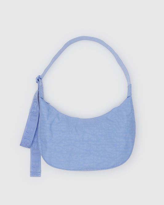 MEDIUM NYLON CRESCENT BAG - FRENCH BLUE