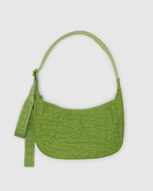 MEDIUM NYLON CRESCENT BAG - GREEN JUICE