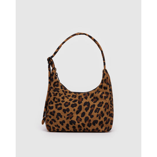 Mini Nylon Shoulder Bag - Leopard