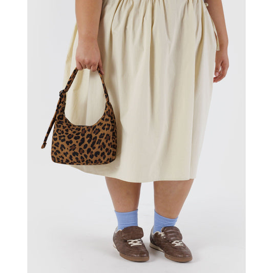 Mini Nylon Shoulder Bag - Leopard