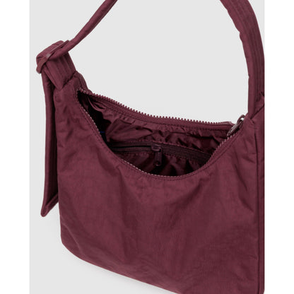 Mini Nylon Shoulder Bag - Mahogany