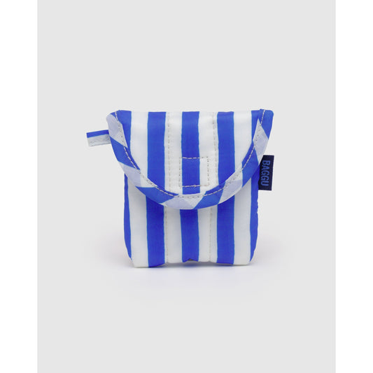 PUFFY EAR BUDS CASE - BLUE STRIPE