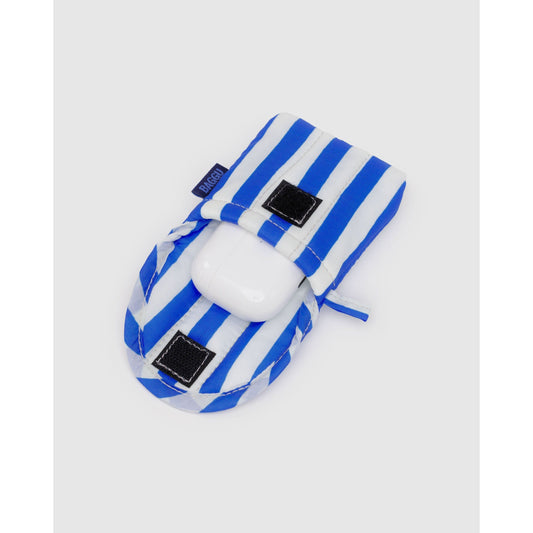 PUFFY EAR BUDS CASE - BLUE STRIPE