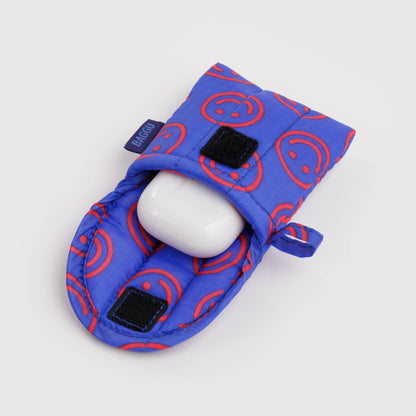 Baggu | Puffy Earbuds Case - Mini Cobalt Happy