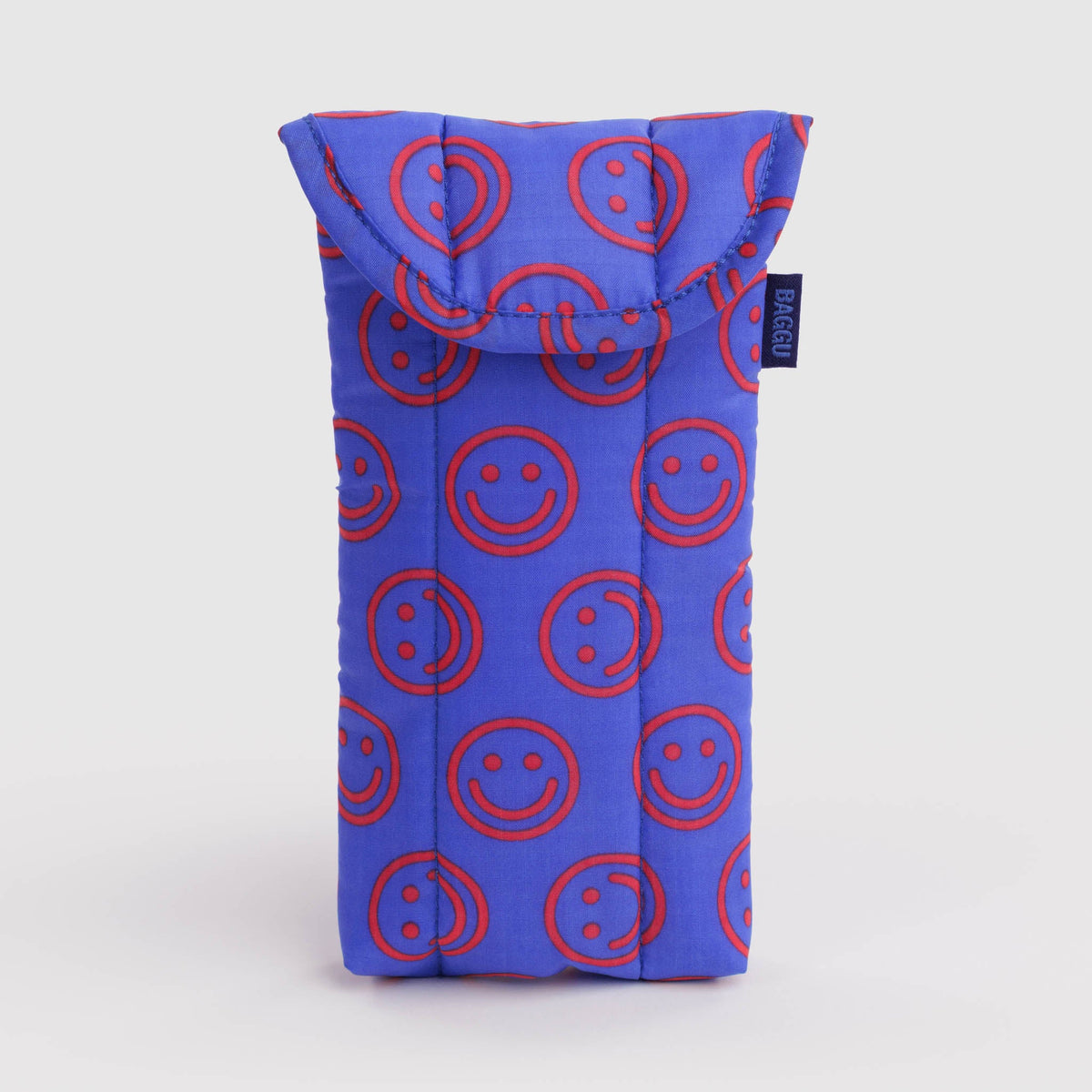 Baggu | Puffy Glasses Sleeve - Mini Cobalt Happy