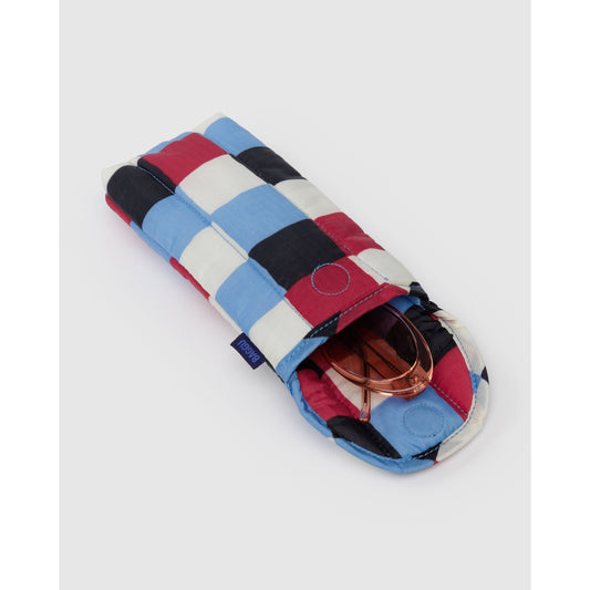 Puffy Glasses Sleeve - Painted Check