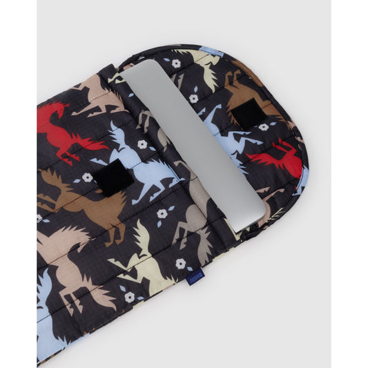 Puffy Laptop Sleeve 13"/14" - Horse Cut Outs