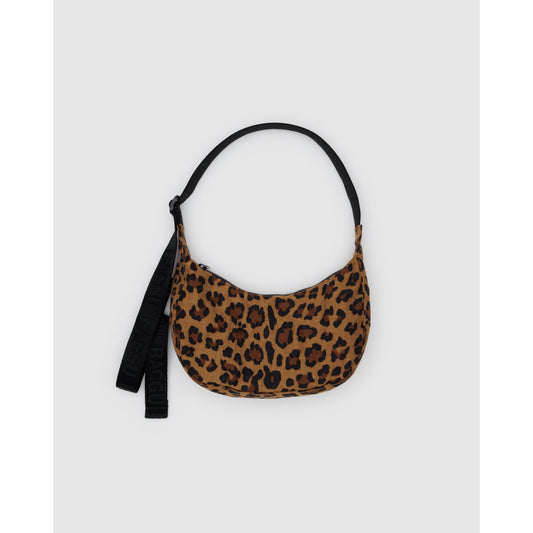 Small Nylon Crescent Bag -Leopard