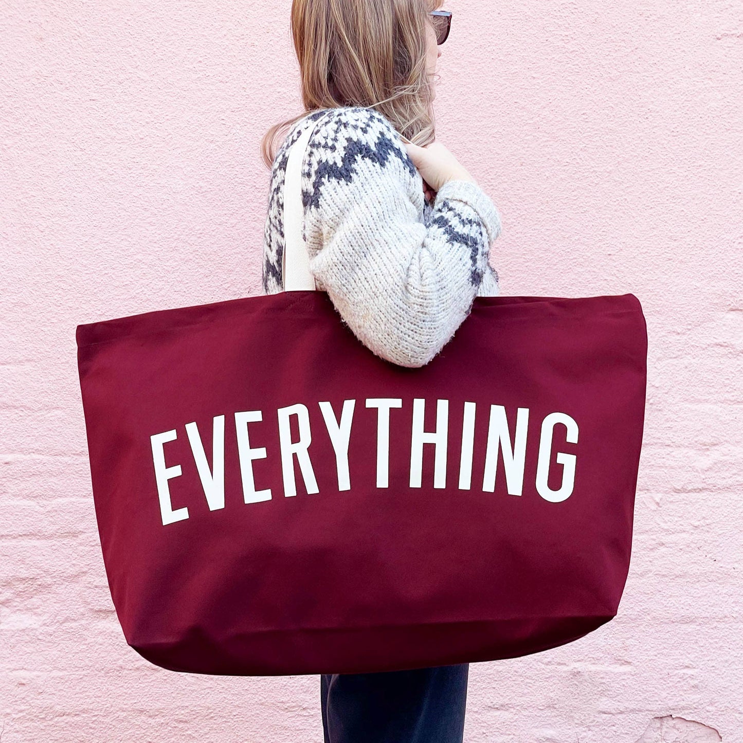 Alphabet Bag | 'Everything' Really Big Bag - Burgundy - The Malo Life