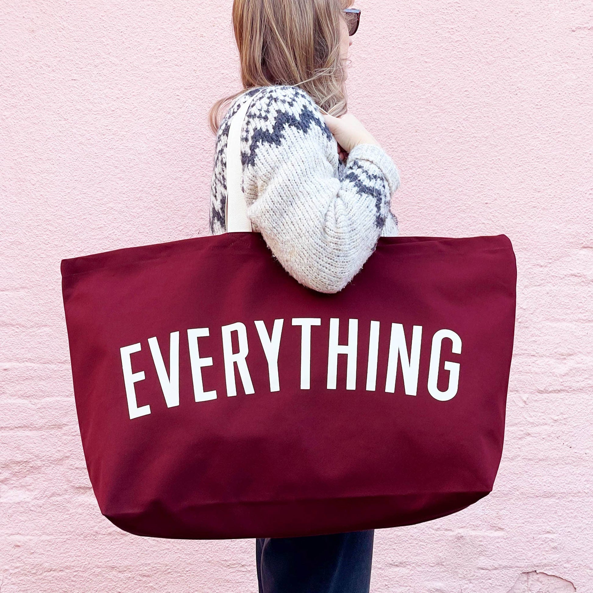 Alphabet Bag | 'Everything' Really Big Bag - Burgundy - The Malo Life