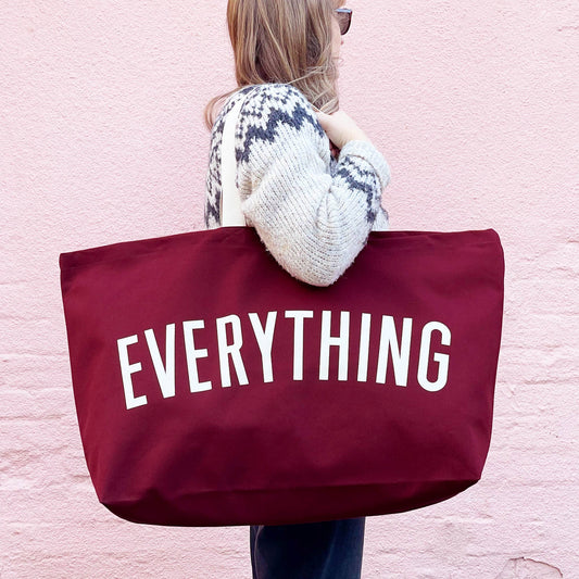 Alphabet Bag | 'Everything' Really Big Bag - Burgundy - The Malo Life