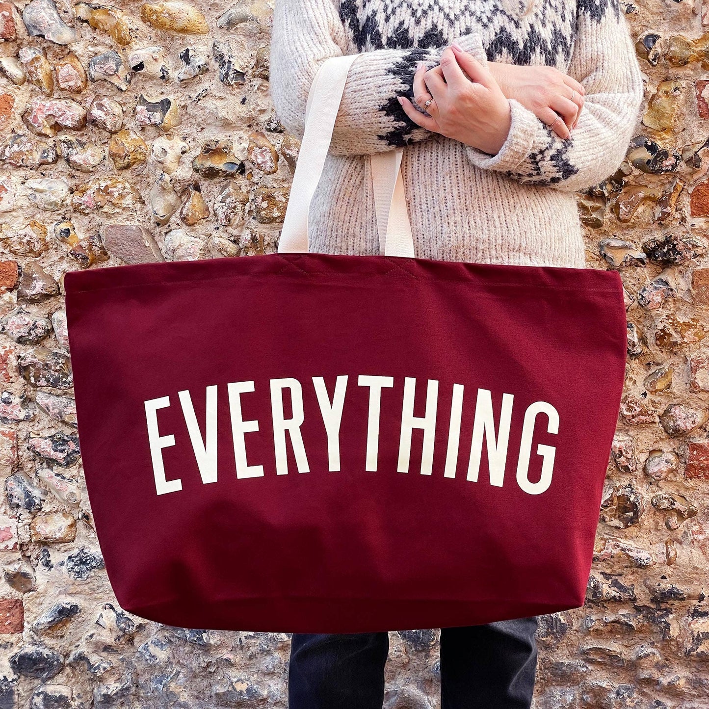 Alphabet Bag | 'Everything' Really Big Bag - Burgundy - The Malo Life