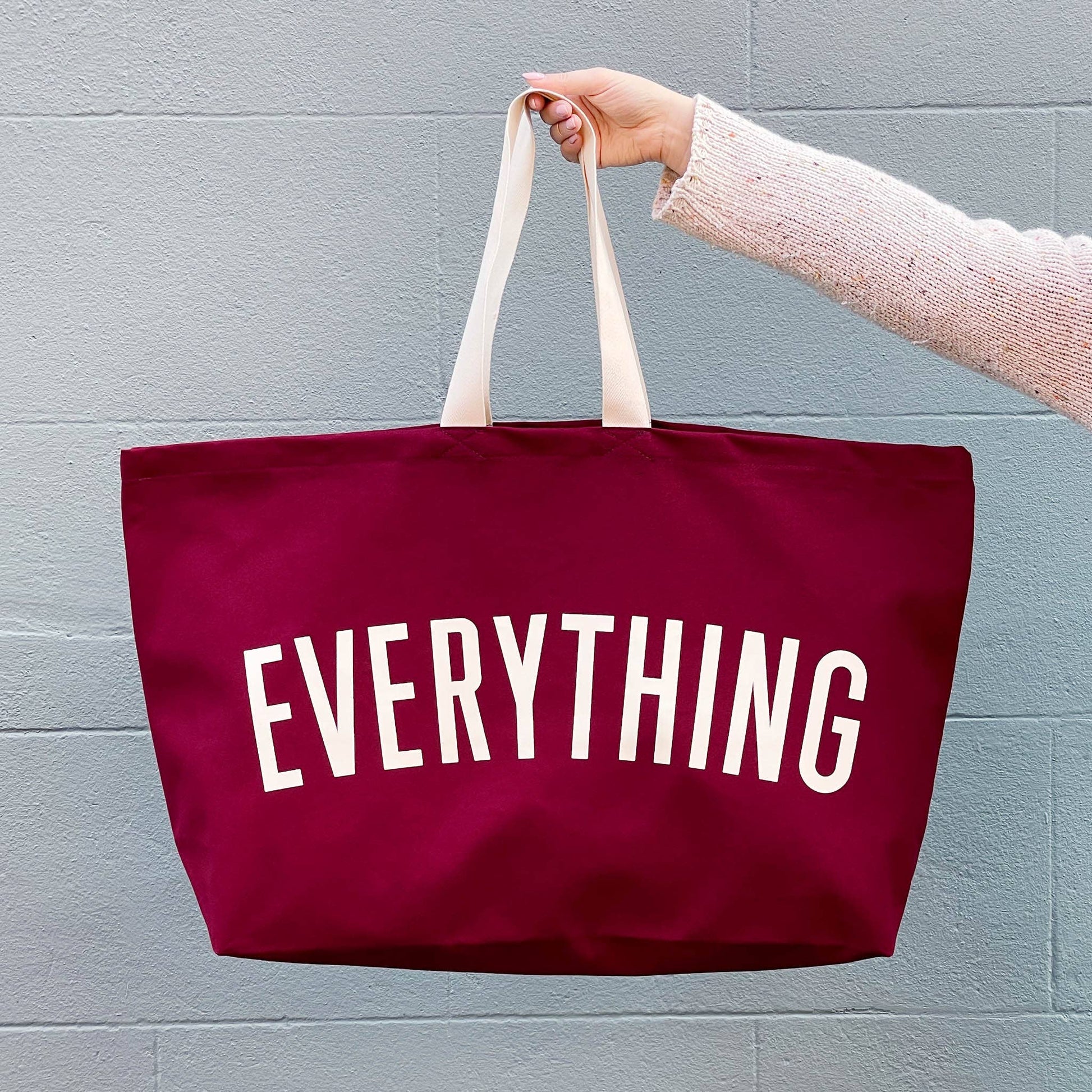 Alphabet Bag | 'Everything' Really Big Bag - Burgundy - The Malo Life