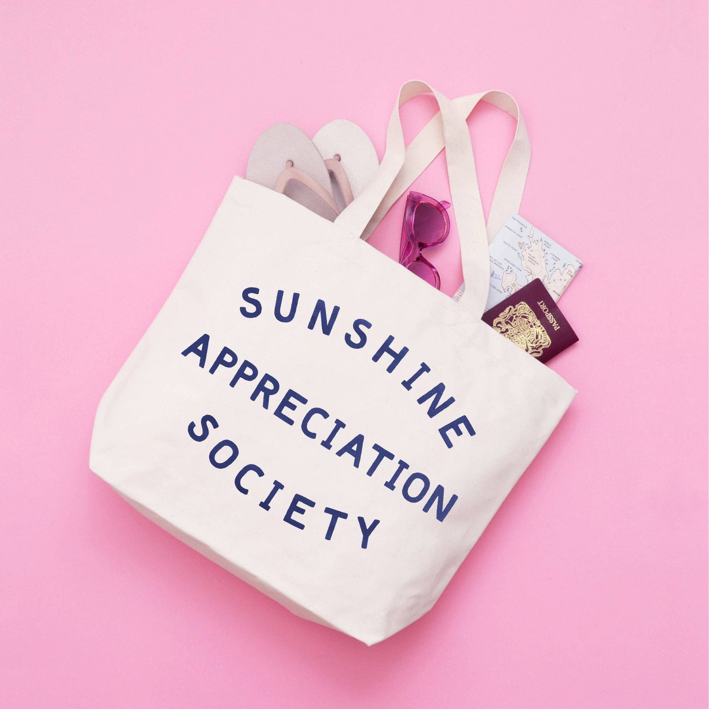 Alphabet Bag | Sunshine Appreciation Society - Canvas Tote Bag - The Malo Life