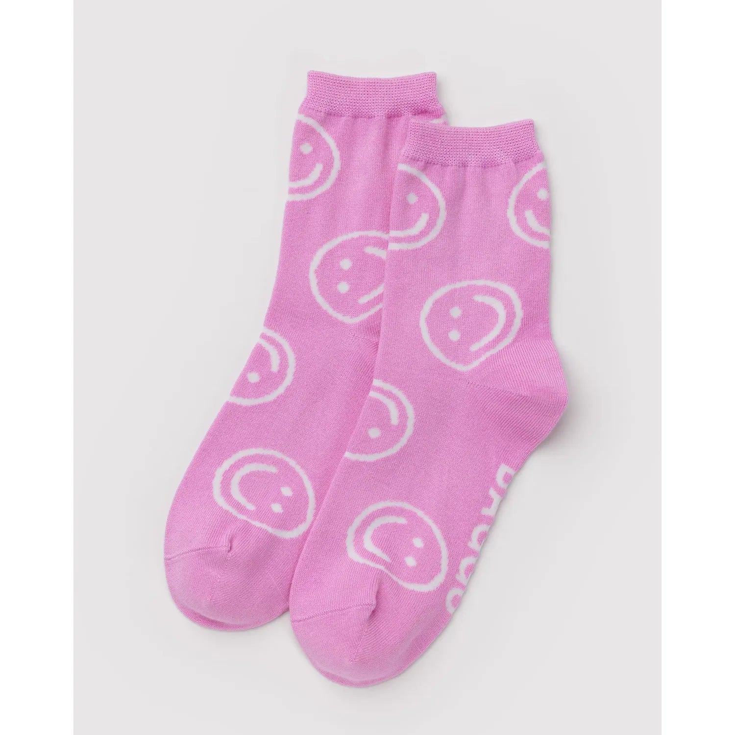 Baggu | Crew Sock - Pink Happy - The Malo Life