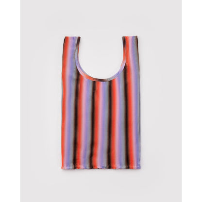Baggu | Pleated Baby Shopper - Gradient Stripe Poppy & Lilac - The Malo Life