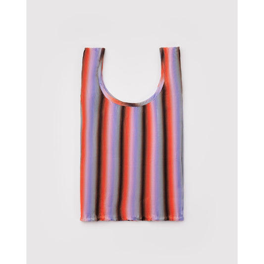 Baggu | Pleated Baby Shopper - Gradient Stripe Poppy & Lilac - The Malo Life