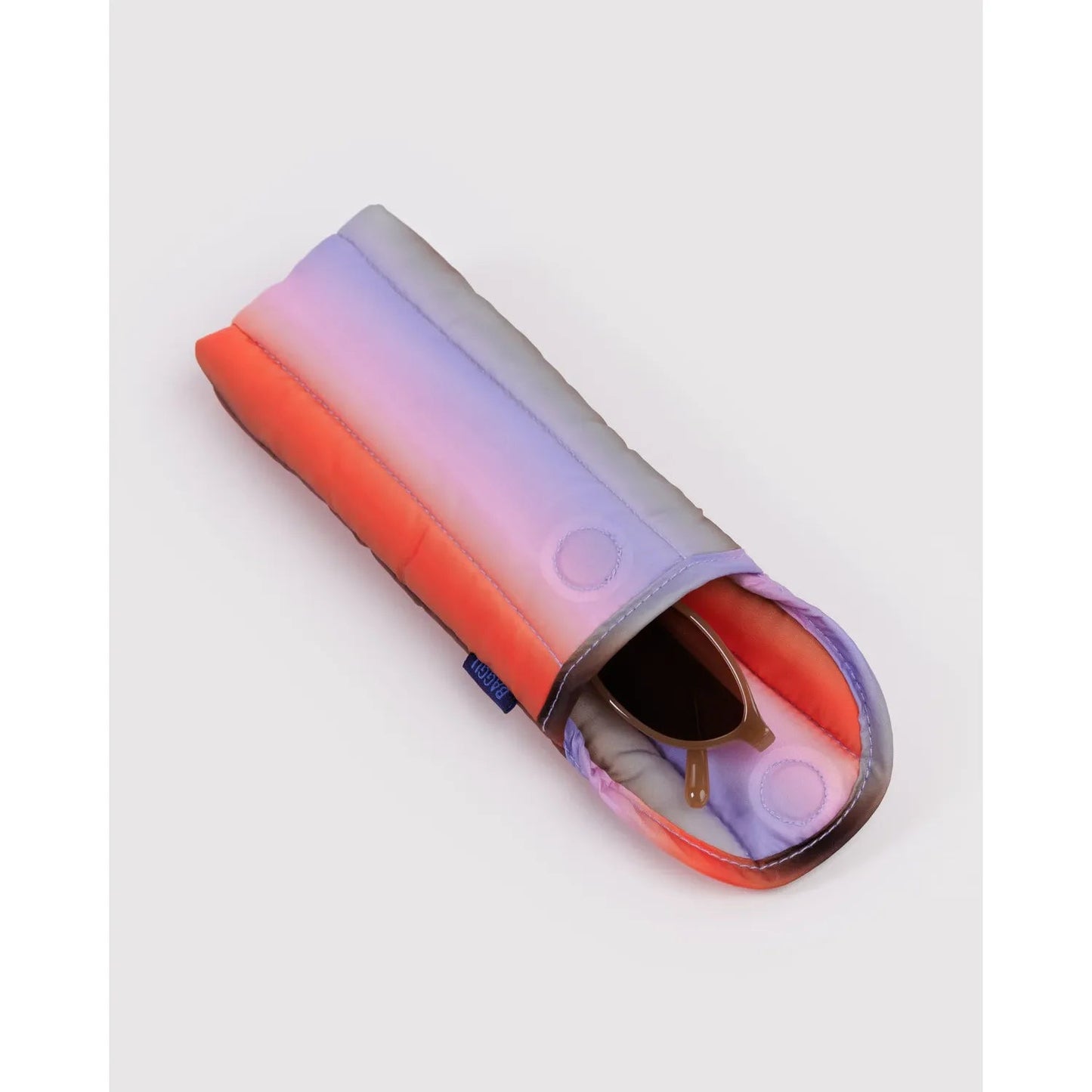 Baggu | Puffy Glasses Sleeve - Gradient Stripe Poppy & Lilac - The Malo Life