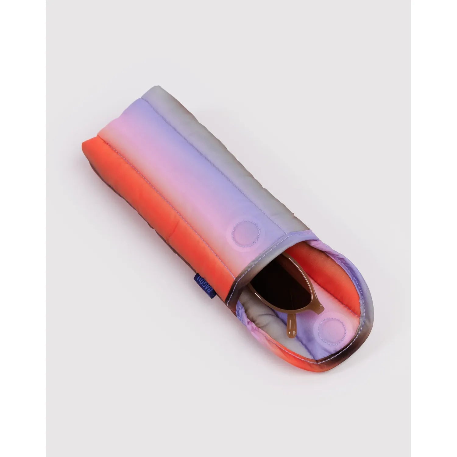 Baggu | Puffy Glasses Sleeve - Gradient Stripe Poppy & Lilac - The Malo Life