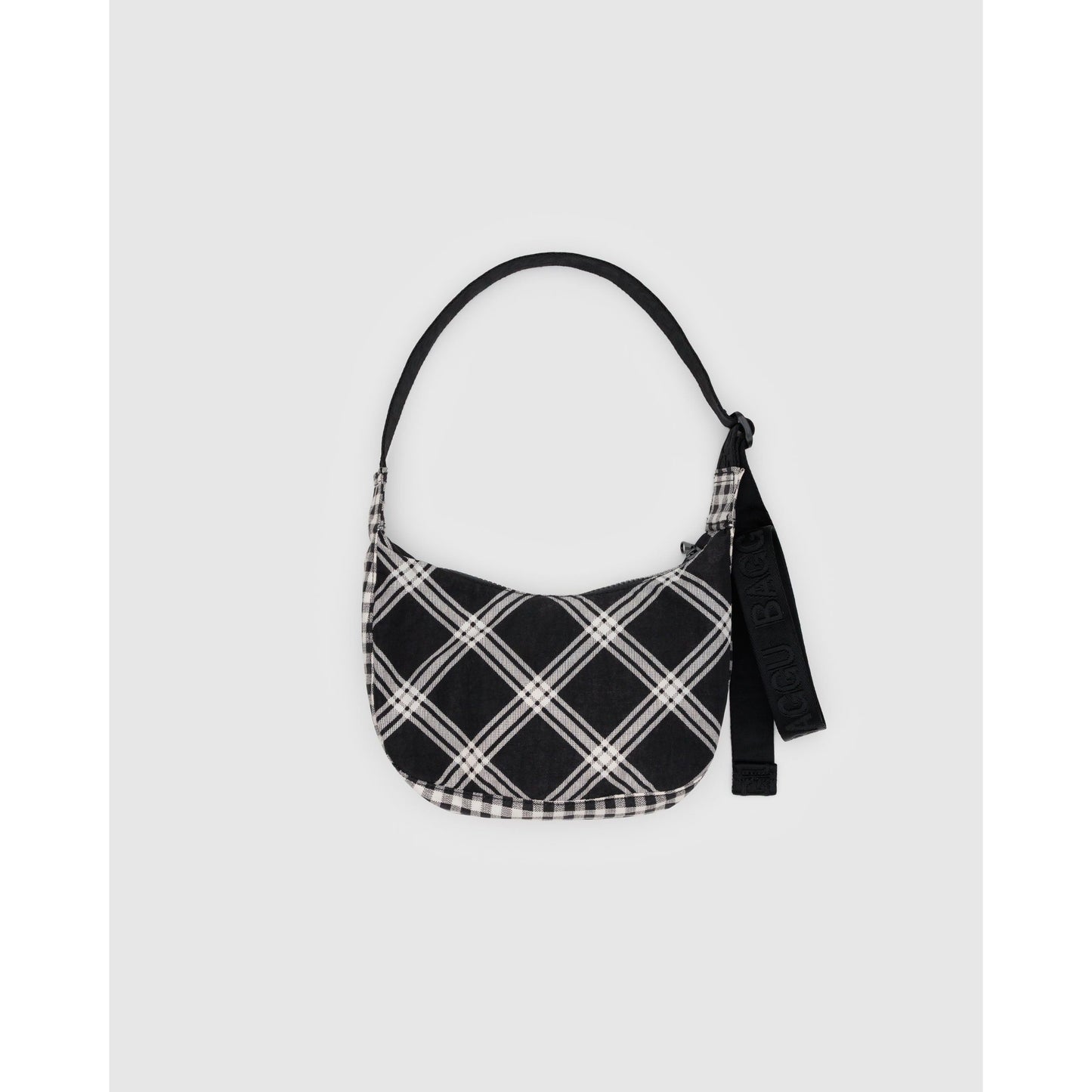 Baggu | Small Nylon Crescent Bag - Mixed Plaid - The Malo Life