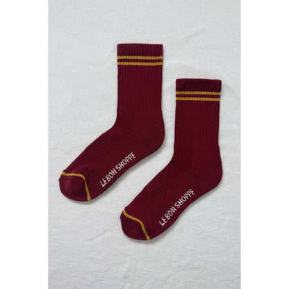 Le Bon Shoppe | Boyfriend Socks - Cardinal Red