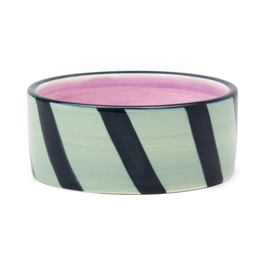 Heres How | 'Izzy' Wine Coaster - Blue & Green Stripe - The Malo Life