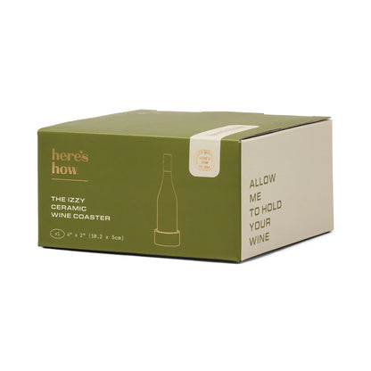 Heres How | 'Izzy' Wine Coaster - Green Stripe - The Malo Life