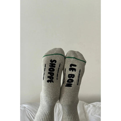 Le Bon Shoppe | Hugger Socks - Heather Grey/Black - The Malo Life