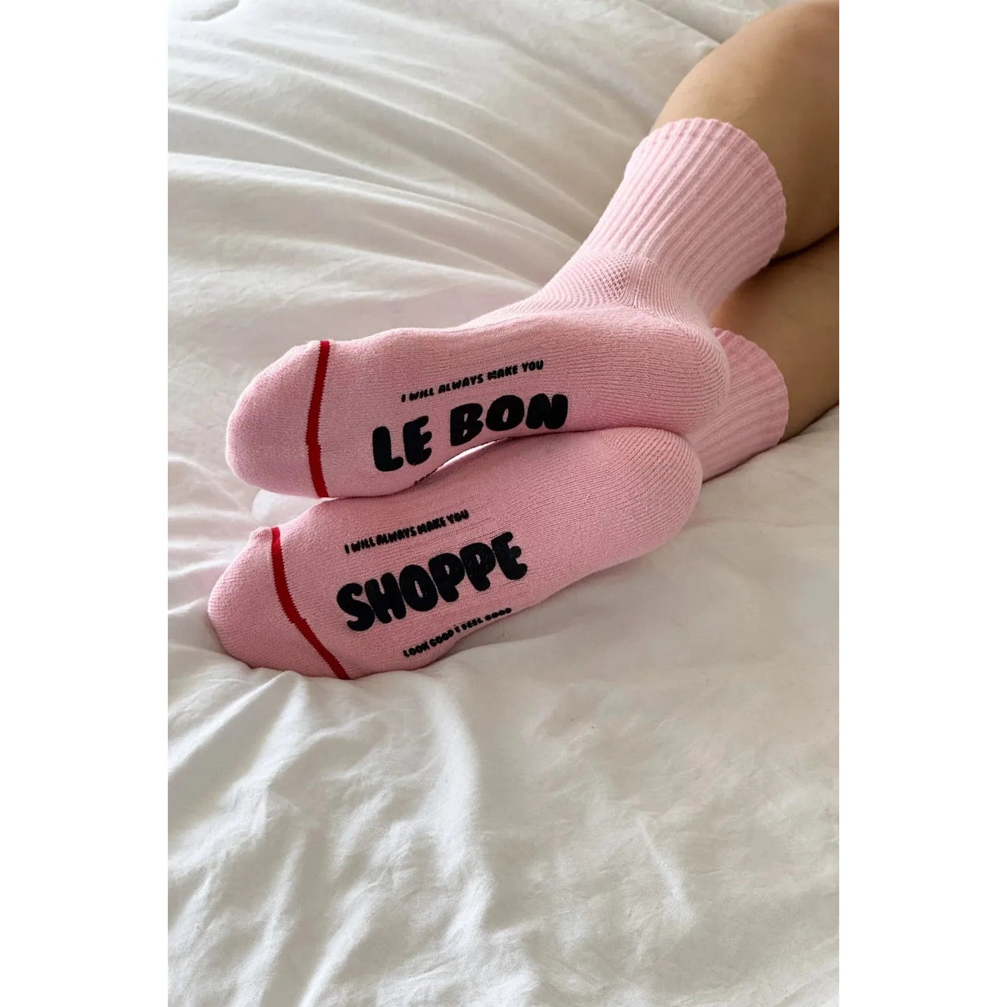 Le Bon Shoppe | Hugger Socks - Pink/Black - The Malo Life