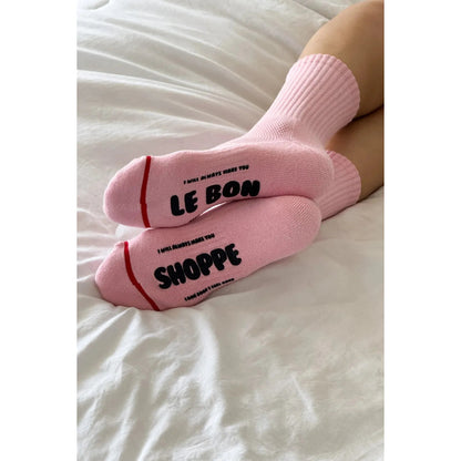 Le Bon Shoppe | Hugger Socks - Pink/Black - The Malo Life