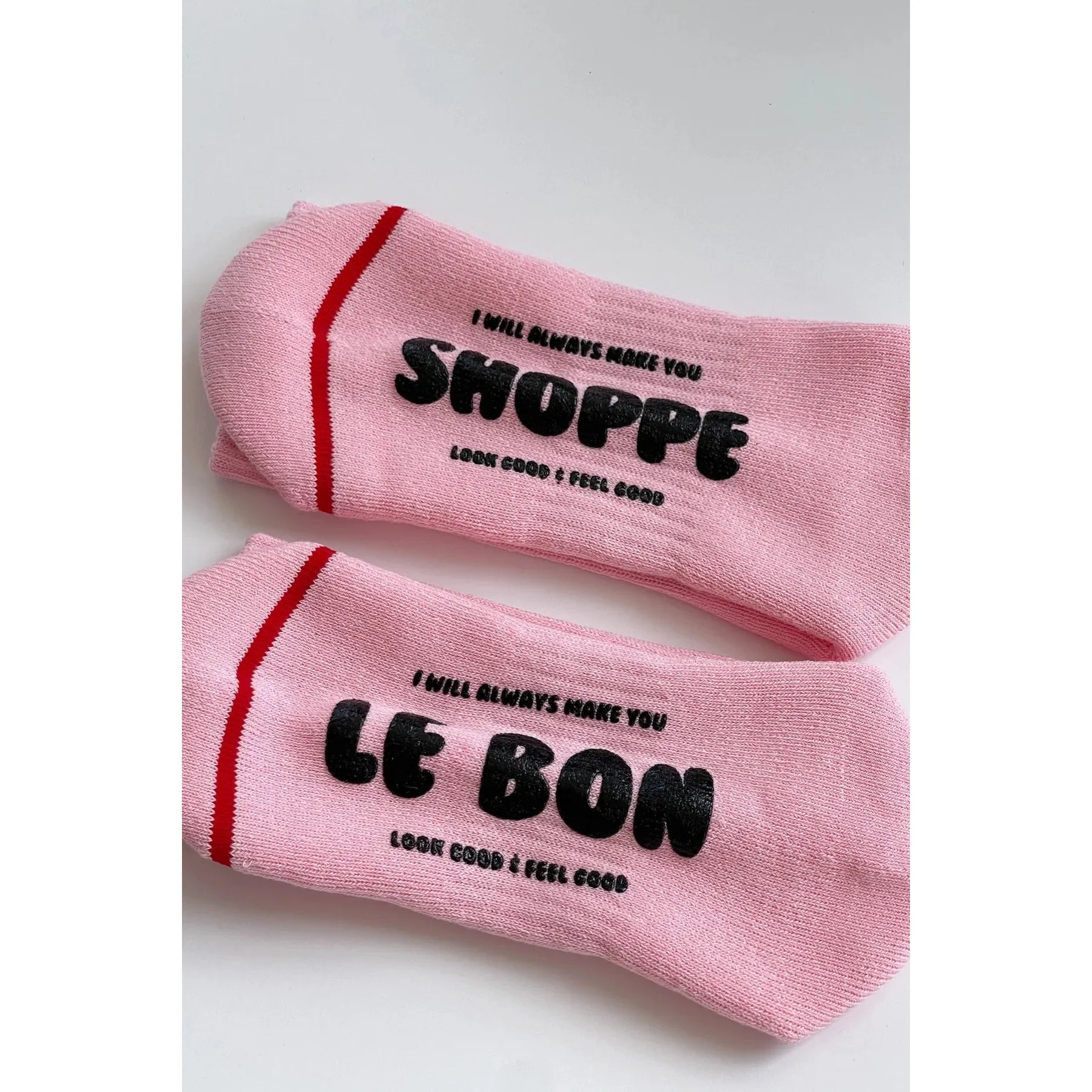 Le Bon Shoppe | Hugger Socks - Pink/Black - The Malo Life