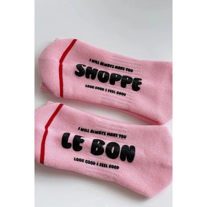 Le Bon Shoppe | Hugger Socks - Pink/Black - The Malo Life