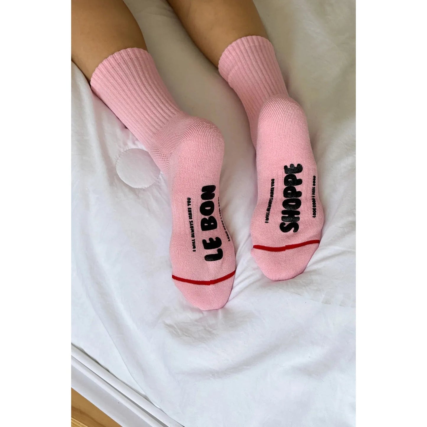 Le Bon Shoppe | Hugger Socks - Pink/Black - The Malo Life