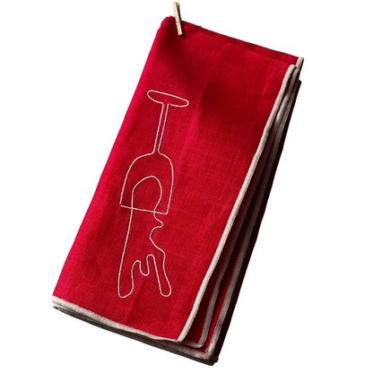 Maegen | 'Wine' Napkin - Red - The Malo Life