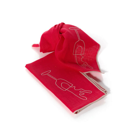 Maegen | 'Wine' Napkin - Red - The Malo Life